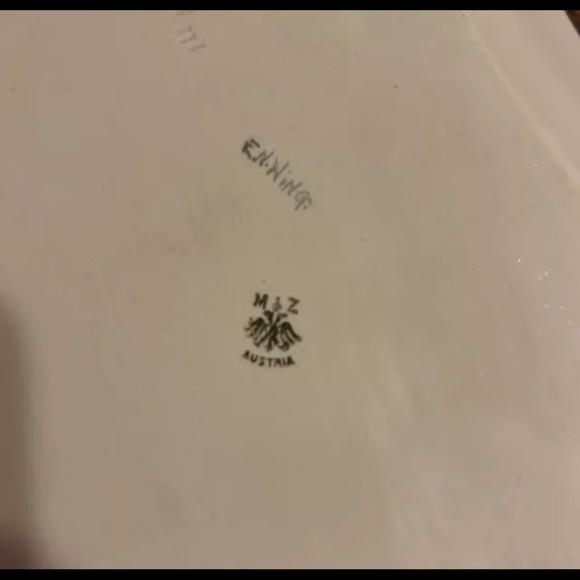 Antique Handpainted Austrian Dresser Tray, Serving Tray Signed by Artist - Picture 8 of 9